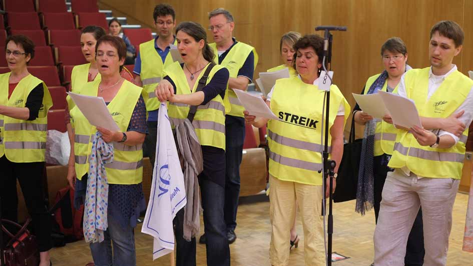 Streik Rundfunkchor Berlin im Großen Sendesaal (2)